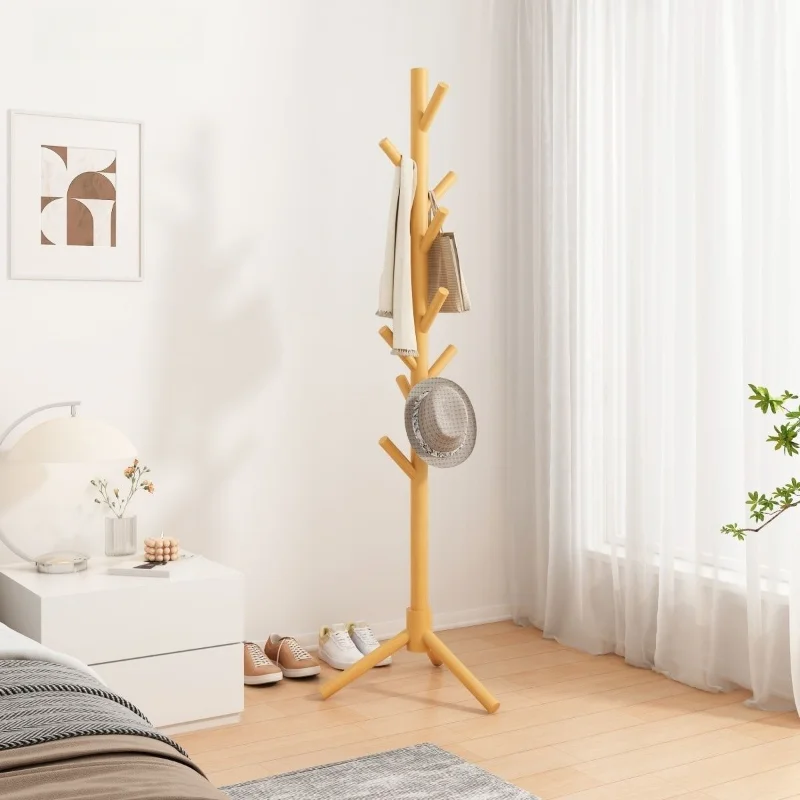 الصلبة الخشب معطف الرف شماعات الملابس الحديثة حامل لغرفة النوم غرفة المعيشة مدخل قوي قبعة وشاح مقسم حقيبة خشبية طبيعية