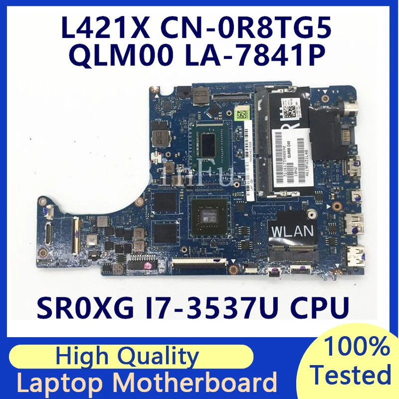 

CN-0R8TG5 0R8TG5 R8TG5 For Dell XPS L421X Laptop Motherboard With SR0XG I7-3537U CPU GT630M QLM00 LA-7841P 100% Full Tested Good