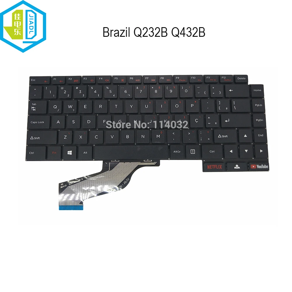 Laptop br layout teclado brasileiro para positivo movimento q232b q432b i341tb q4128b SCDY300-16-2 sutiã brasil notebooks teclados novo