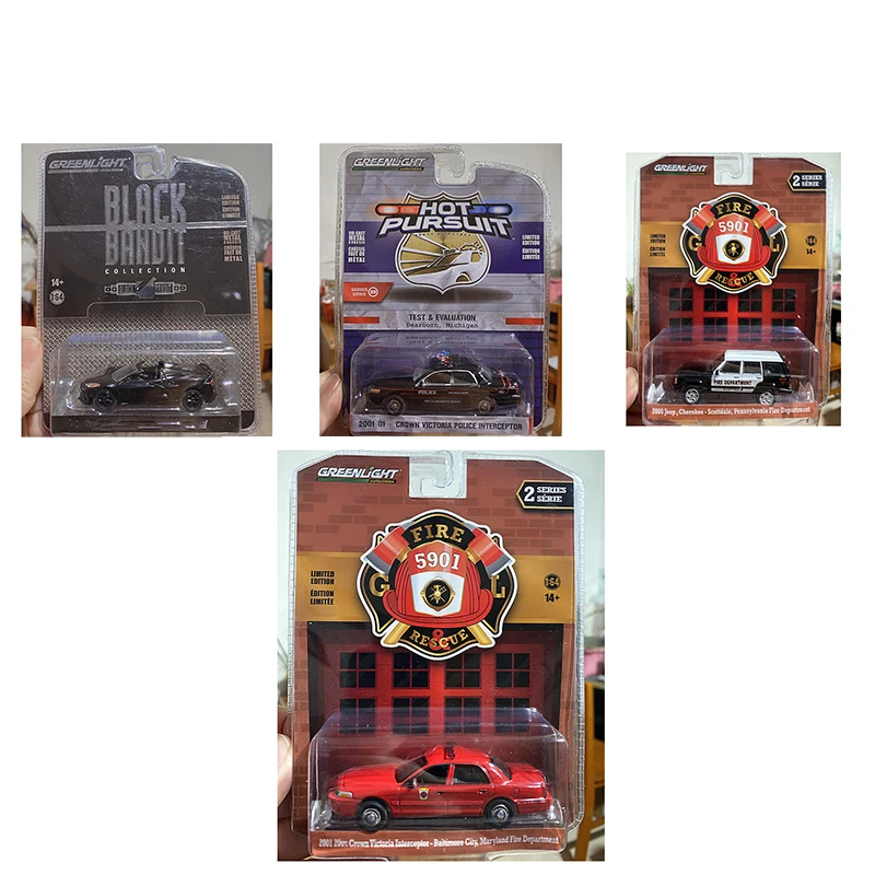 

Greenlight 1/64 Proportion Hot Tracking Fire Ambulance Series Diecast Model Alloy Car Child Christmas Gift Toys Ornaments