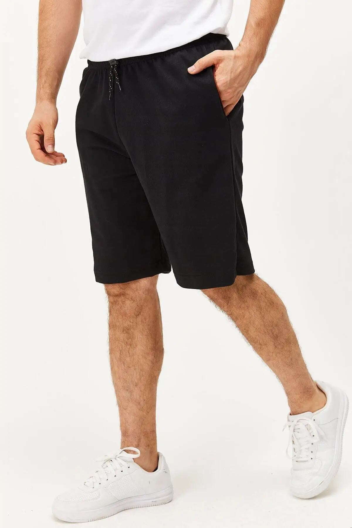 Men's Casual Cotton Shorts Drawstring Bermuda Beach Summer Shorts Casual Style Male Pant Fitness Basketball Running Golf