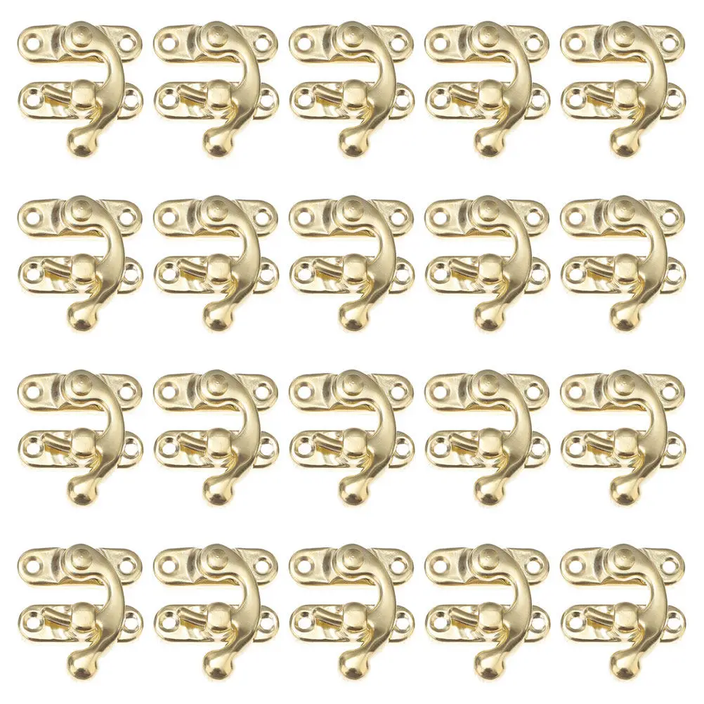 

20 шт. винтажных замков-защелок для деревянных шкафов, ящиков, шкатулок, чемоданов, инструментальных ящиков, фурнитура для рукоделия и DIY