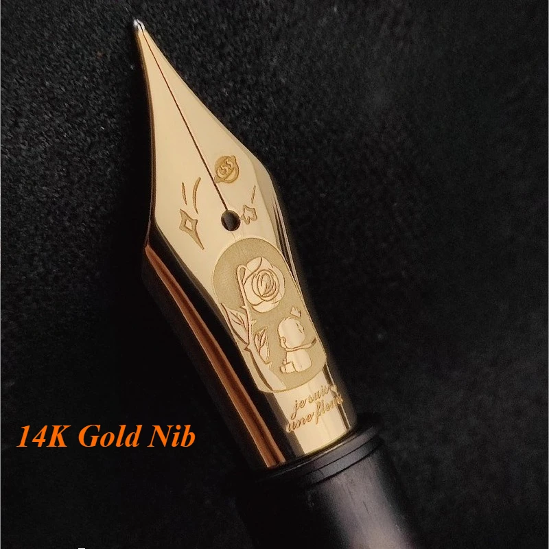 

TANYUE Silver Fountain Pen 14K Gold Pen Nibs No.6 Tips 0.5F 0.7MB Long Knife Art Nib Office Collection Writing Gift Pen Tip