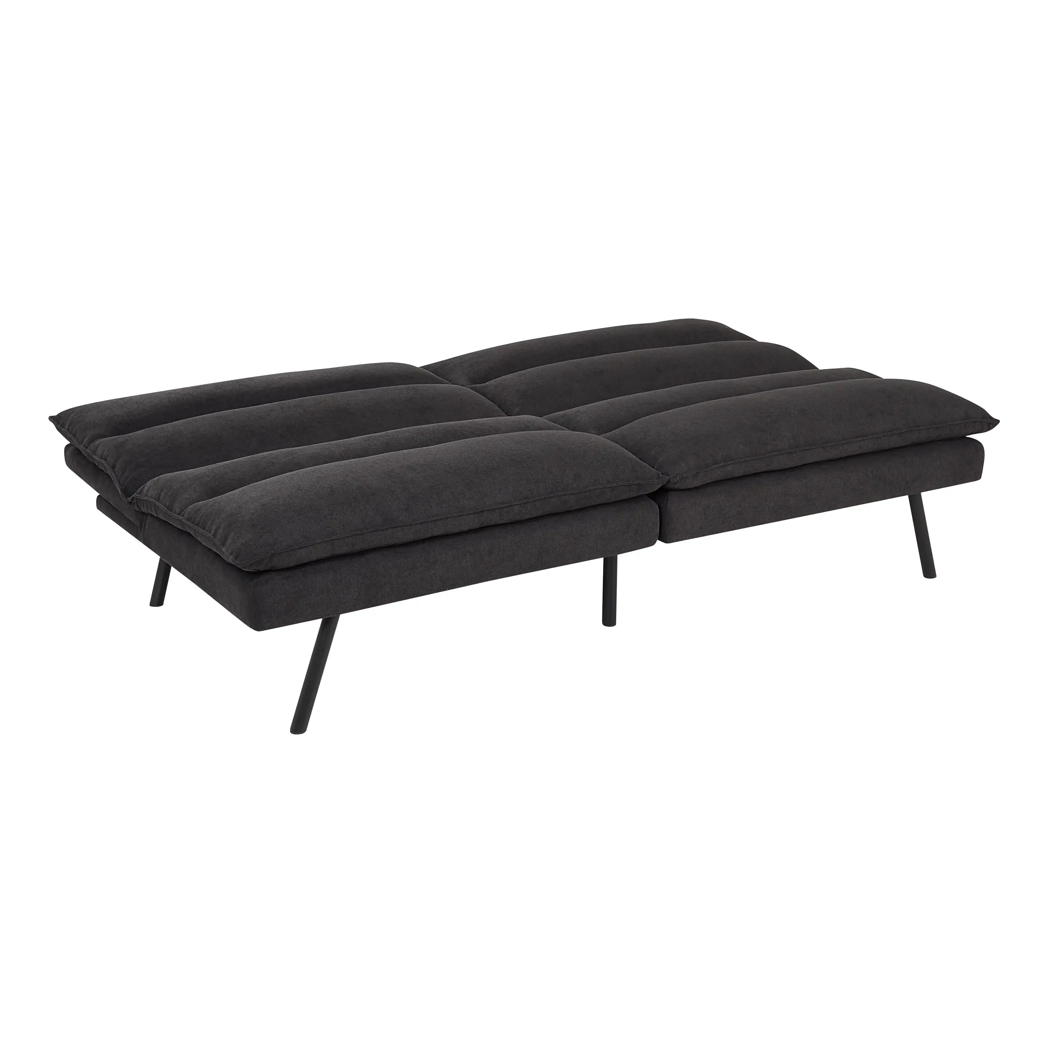 Pillow Top Futon,Featuring a clean-lined wooden frame with durable metal legs,a split seat and back design quickly