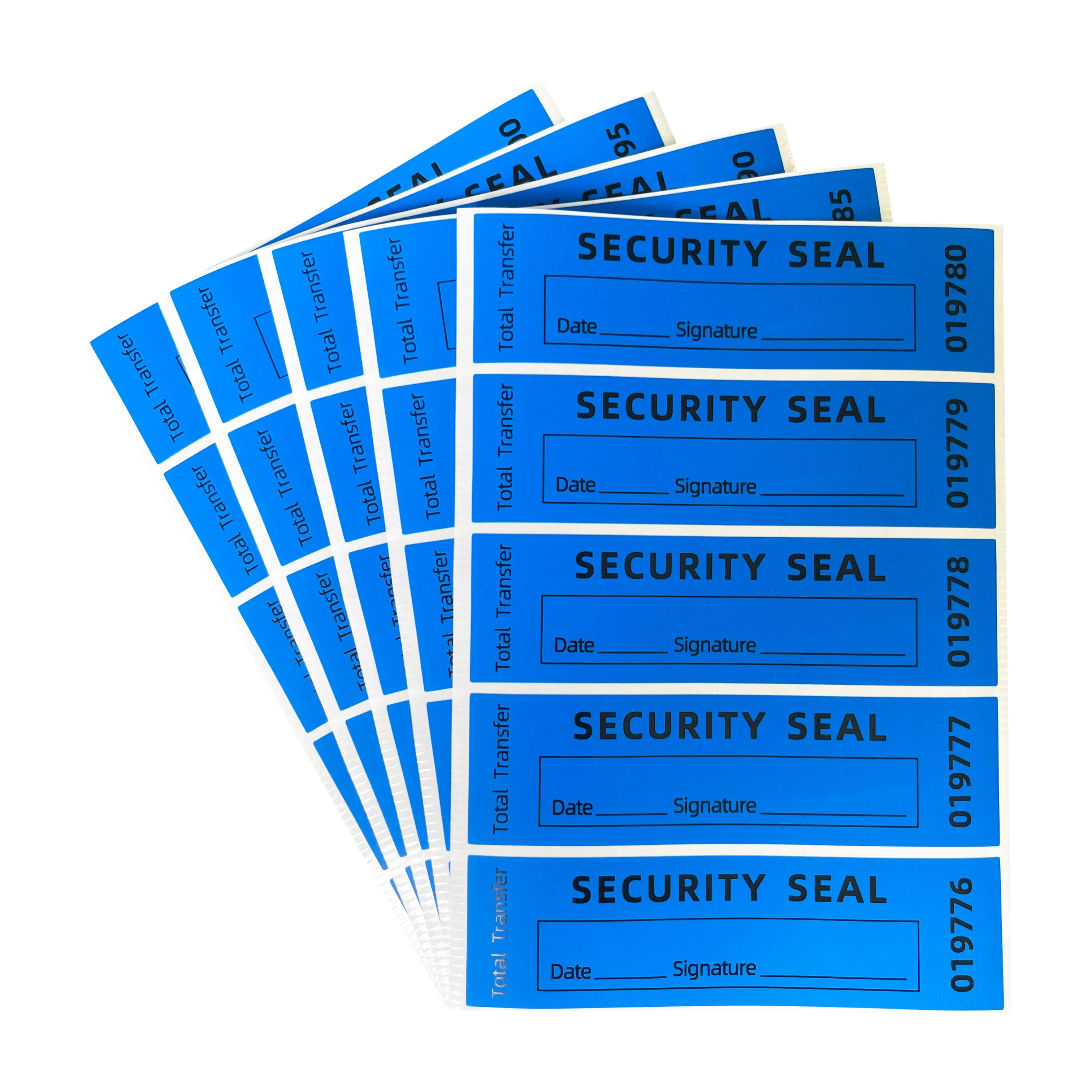 100pcs blue High Safety Warranty Protection sticker (90X25mm) Tamper-proof seal Tear invalid serial number label sticker