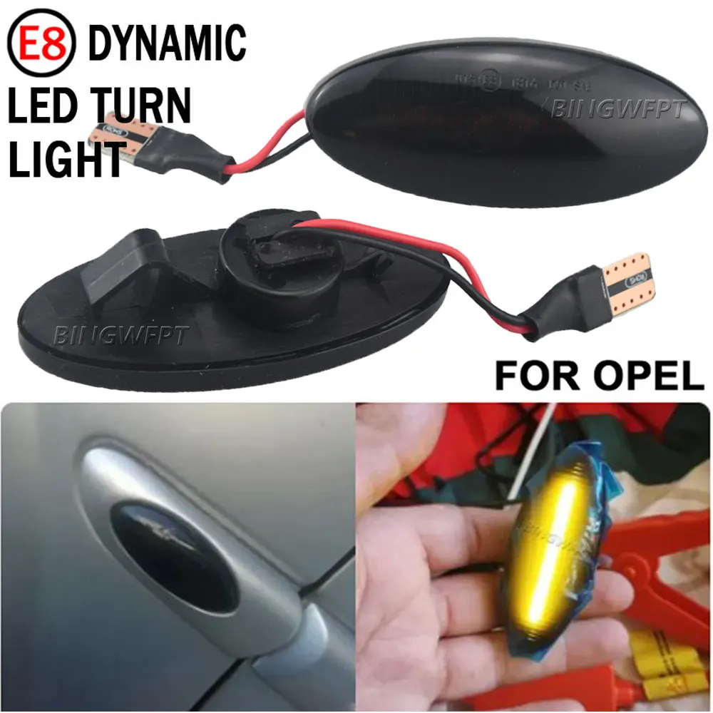 1pair Dynamic Turn Signal Repeater Lamp Indicator LED Side Marker Light For Opel Vauxhall Vectra B MK1 1995 1996 1997 1998-2002