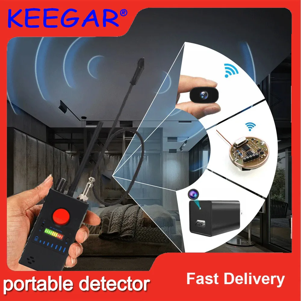 spy gadgets professional Anti Spy Hidden Camera RF Signal Detector GMS Finder Laser Scanning Lens gps tracker camera detector