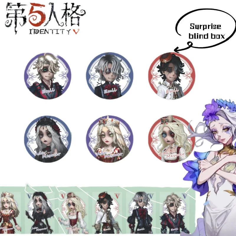 

Identity V Anime Peripherals Blind Box Creative Personality High-value Cartoon Bar Punch Card Badge Brooch Surprise Gift Box