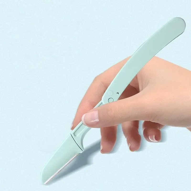 Multipurpose Folding Sobrancelha Faca Cortador, Exfoliating Dermaplaning Ferramenta, Navalha Facial, Ferramentas De Beleza, 3Pcs por Conjunto