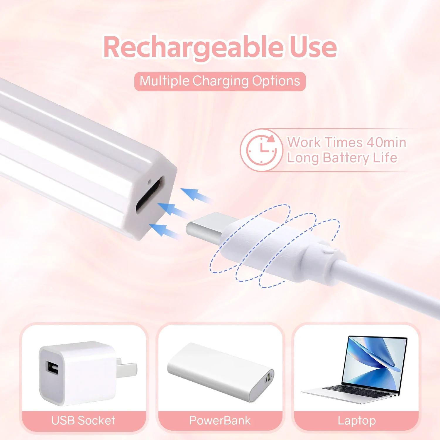 Handheld Mini-nagellamp UV LED-nagellamp voor het uitharden van alle gellak USB oplaadbare sneldrogende manicuremachine Nagelapparatuur