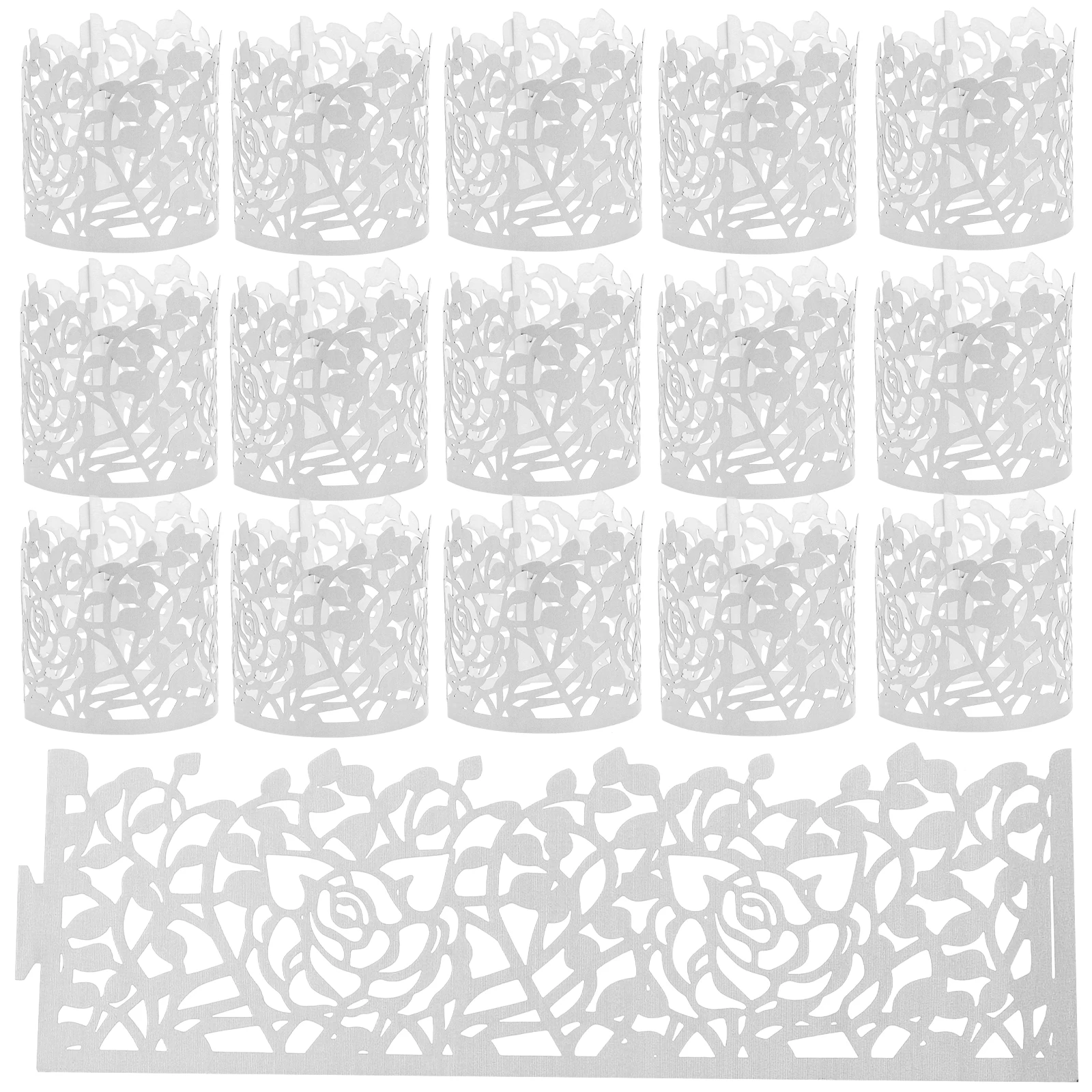 

50pcs Wedding Napkin Rings Rose Gold Reflective Paper Serviette Buckle For Xmas Table Decor Dining Napkins Holder Set