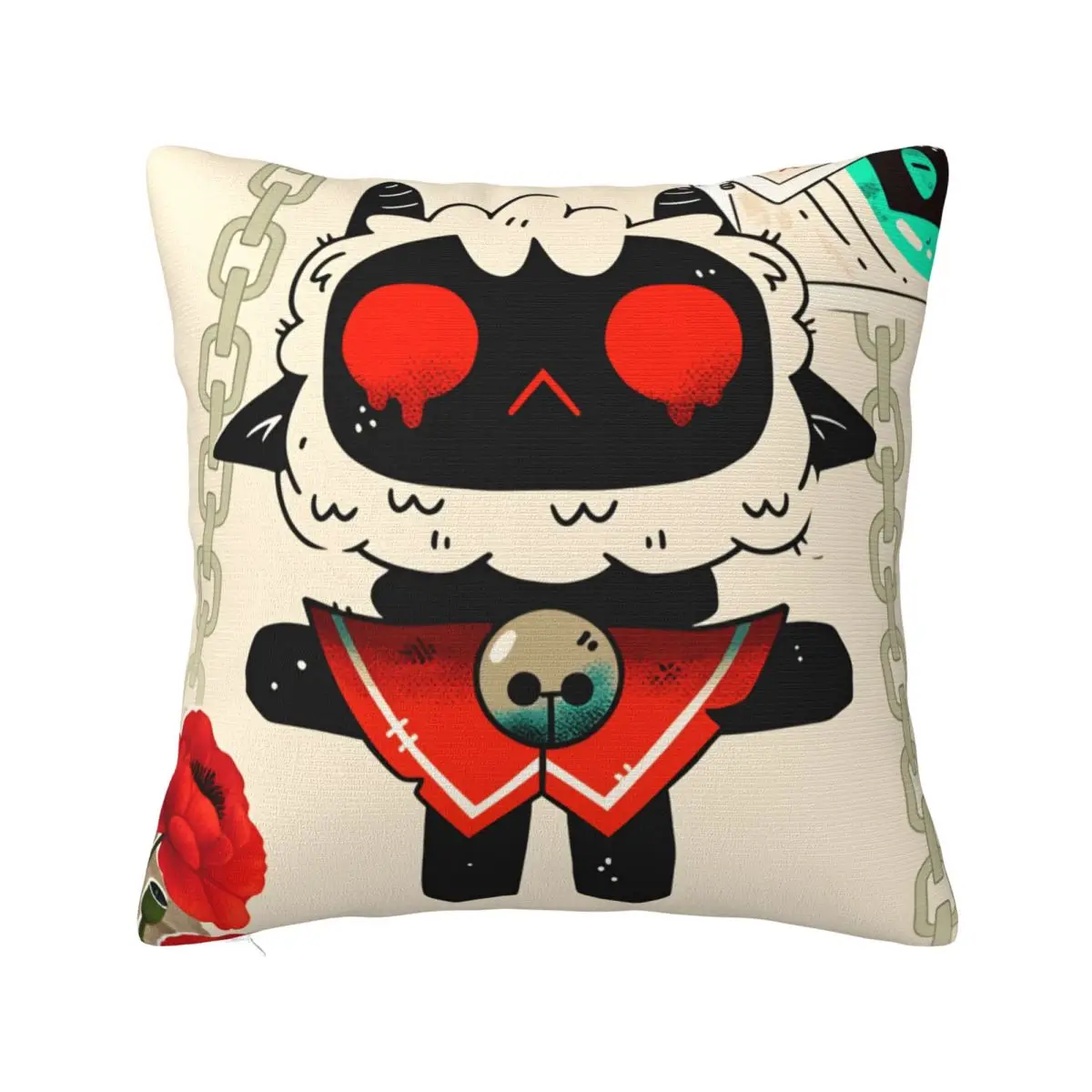 Cult Of The Lamb Pillow Cover Cushion Cover Soft Design Pillow Case Morden Pillowcases For Office Car Home Decorative