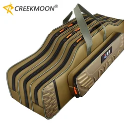 Fishing Tackle Bag 2-4 Layer 130cm Fishing Rod Carrier Lightweight Fish Pole Lure Reel Tools Box Waterproof Storage Durable Case