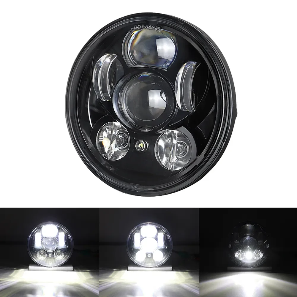 5.75 inch LED Motorcycle Headlight Assembly Round Lamp for Honda VT1300 2010-2022 Fury Sabre Interstate Stateline