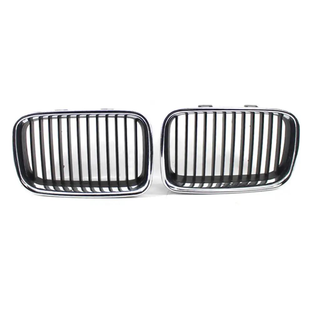 1 Pair Front Hood Bumper Kidney Grilles Grill Chrome for BMW 3-Series E36 Sedan Coupe Touring 1990-1996 51138122237 51138122238 view 3