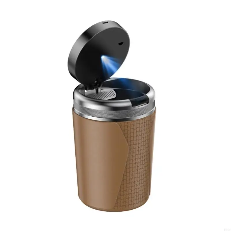 Car Cigarettes Ashtray Cup With Lid & LED Light Portable Detachable Car Ashtray New