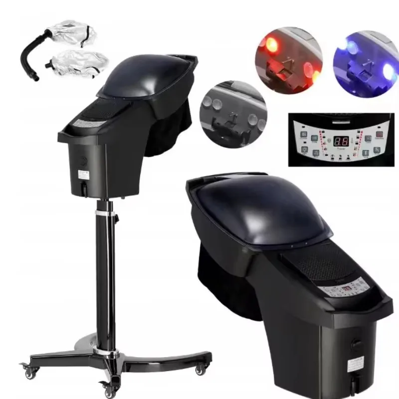 Multifunctional 3-in-1 Hair Steamer, LED Light Ozone Therapy, Salon Hairdressing Equipment, Smart Hair Care Tool