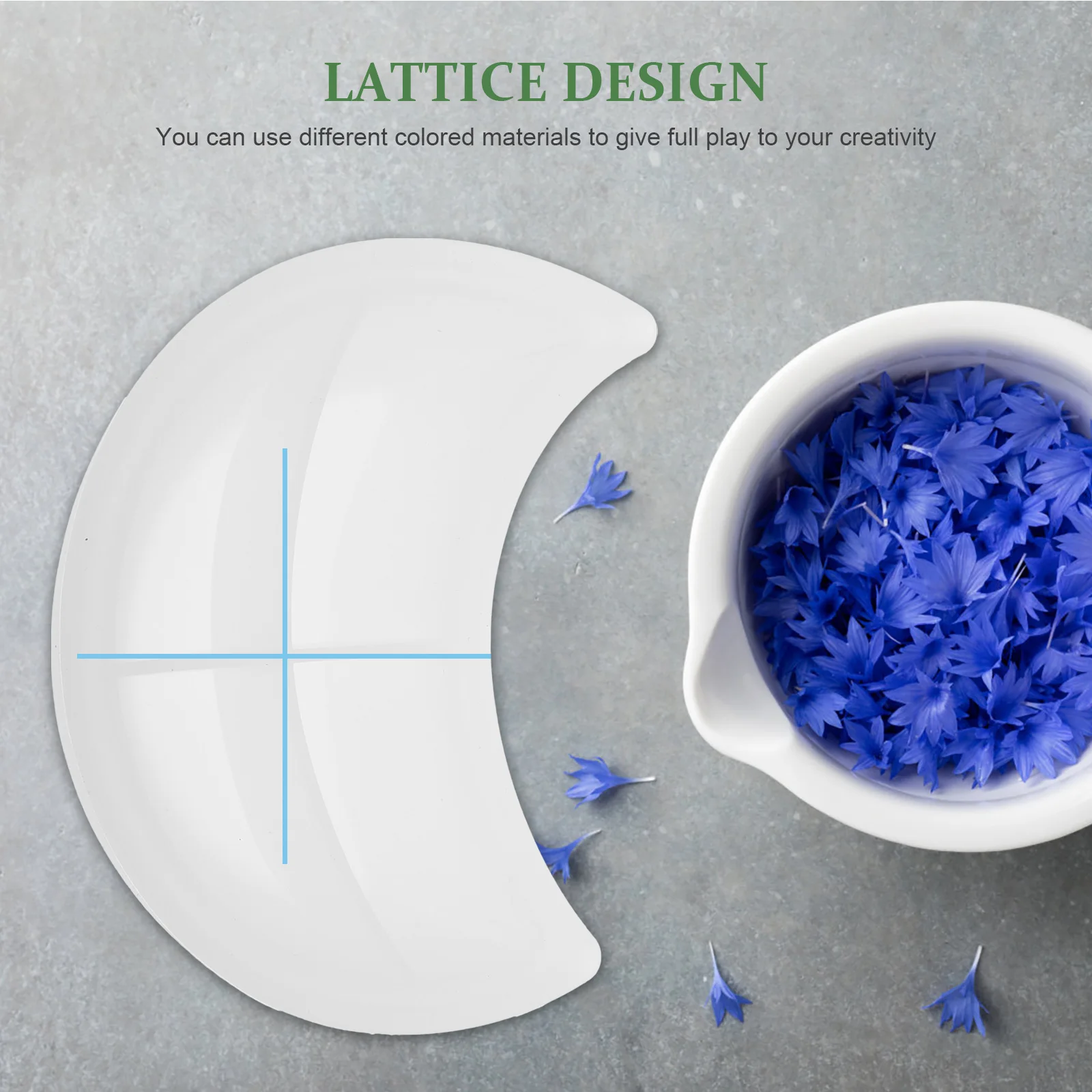 

1Pcs Moon Shape Silicone Mold DIY Creative Plate Mold for Ornament Casting Storage Tray Crafting Easy Clean Recyclable