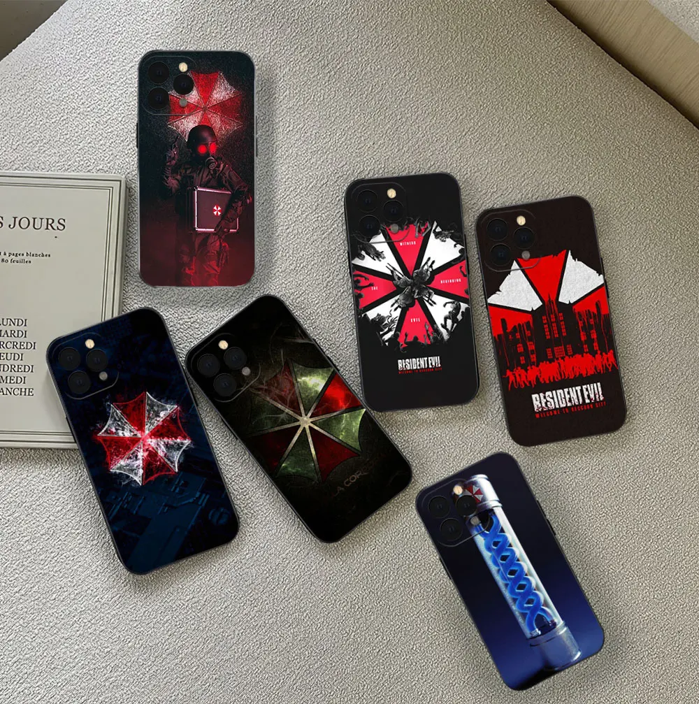 Phone Case For Samsung S23 S22 U-Umbrella C-Corporation ULTRA A22 A71 Black Soft Silicone Cover