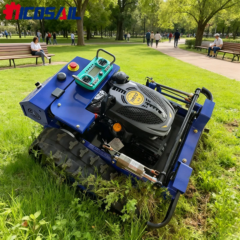 Remote control QL500D lawn mower for weeding garden and pasture tracked lawn mower for sale