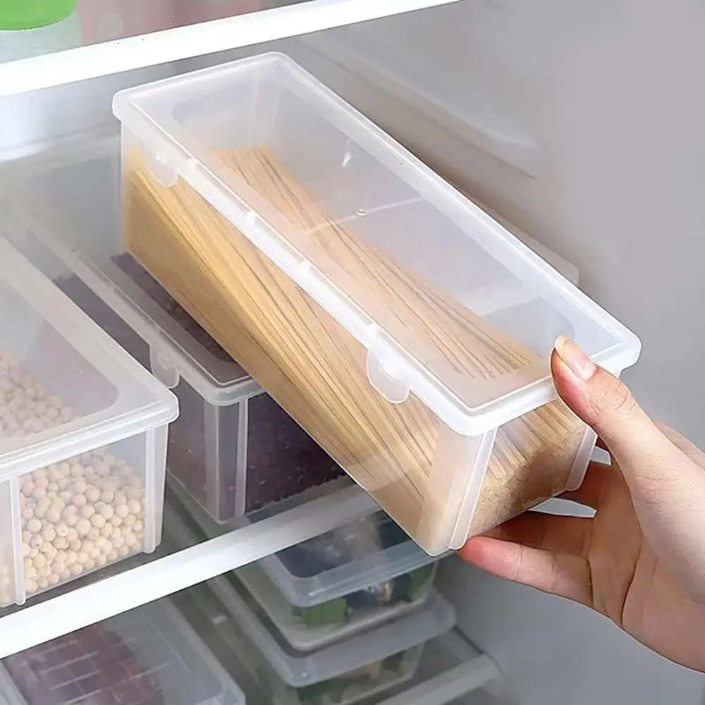 1Pcs Noodle Storage Box Rectangular Plastic Refrigerator Food Preservation Box Kitchen with Lid Multi-grain Noodles Sealed Box