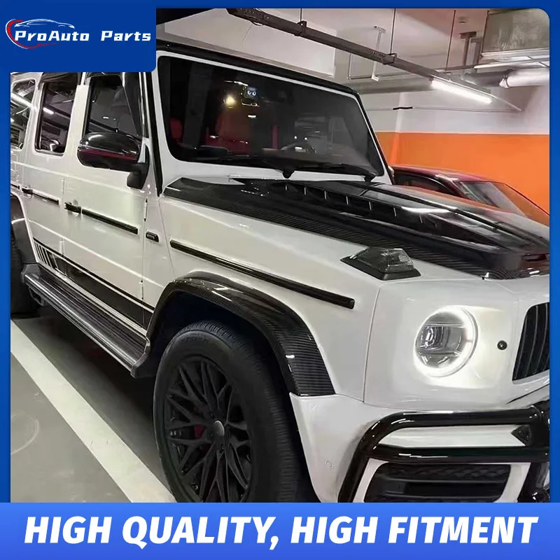 Dry Carbon Fiber Replacement Wheel Arches Fender Flares for Mercedes Benz G Class W464 W465 G63 2019-2026 Dry Carbon Wheel Trim