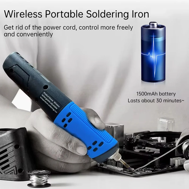 แบบพกพา USB ไร้สายไฟฟ้า LED Digital Display ปากกาบัดกรีชาร์จ Solder Iron เครื่องมือ