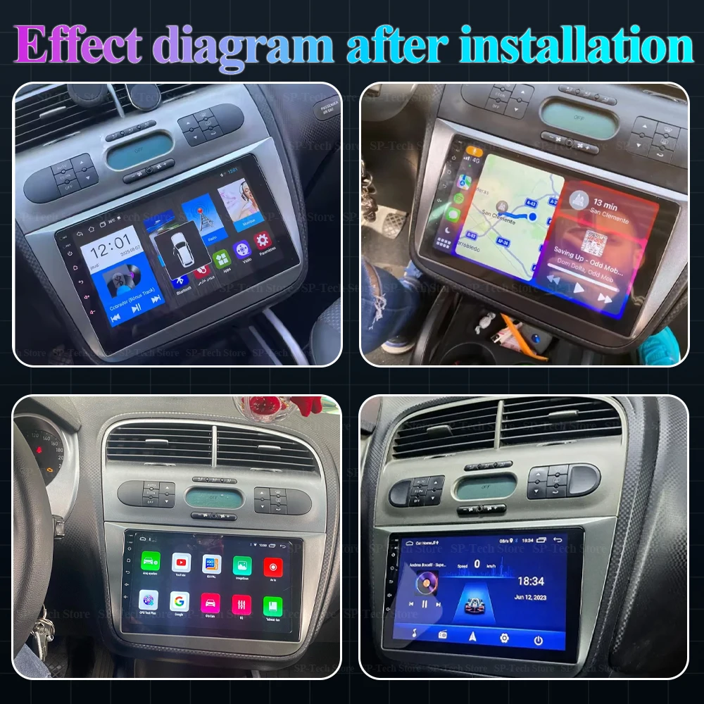Android 16 For Seat Altea Xl Toledo 2004-2015 Lhd Rhd Qualcomm Car Radio Multimedia Video Player Carplay Gps Navigation Stereo