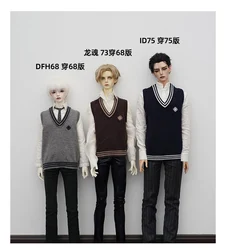 12 color BJD doll clothes 1/6 1/4 1/3 sweater vest DD MSD YOSD college style uniform top Uncle ID75 doll accessories