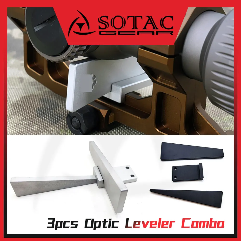 Weapon 3pcs Optic Leveler Combo Metal for Scope Easy to Install Fine Adjustment Optical Leveling Scopes Mounted Tool