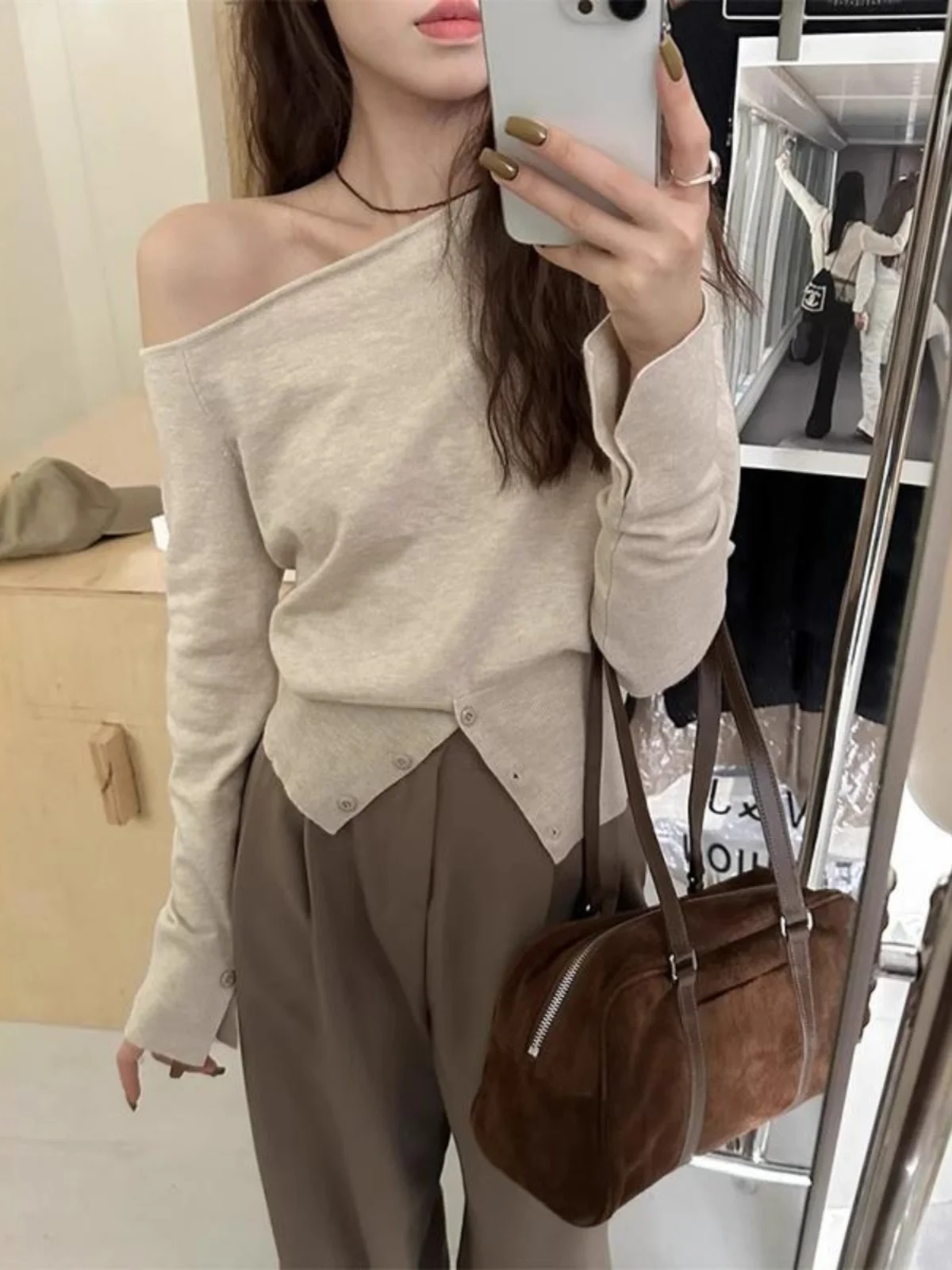 البلوزات لاعبا البلوفرات النسائية الملابس القوطية امرأة الاكريليك رصع الحدود فضفاض الحفل مهرجان يومي روك الشرير البديل