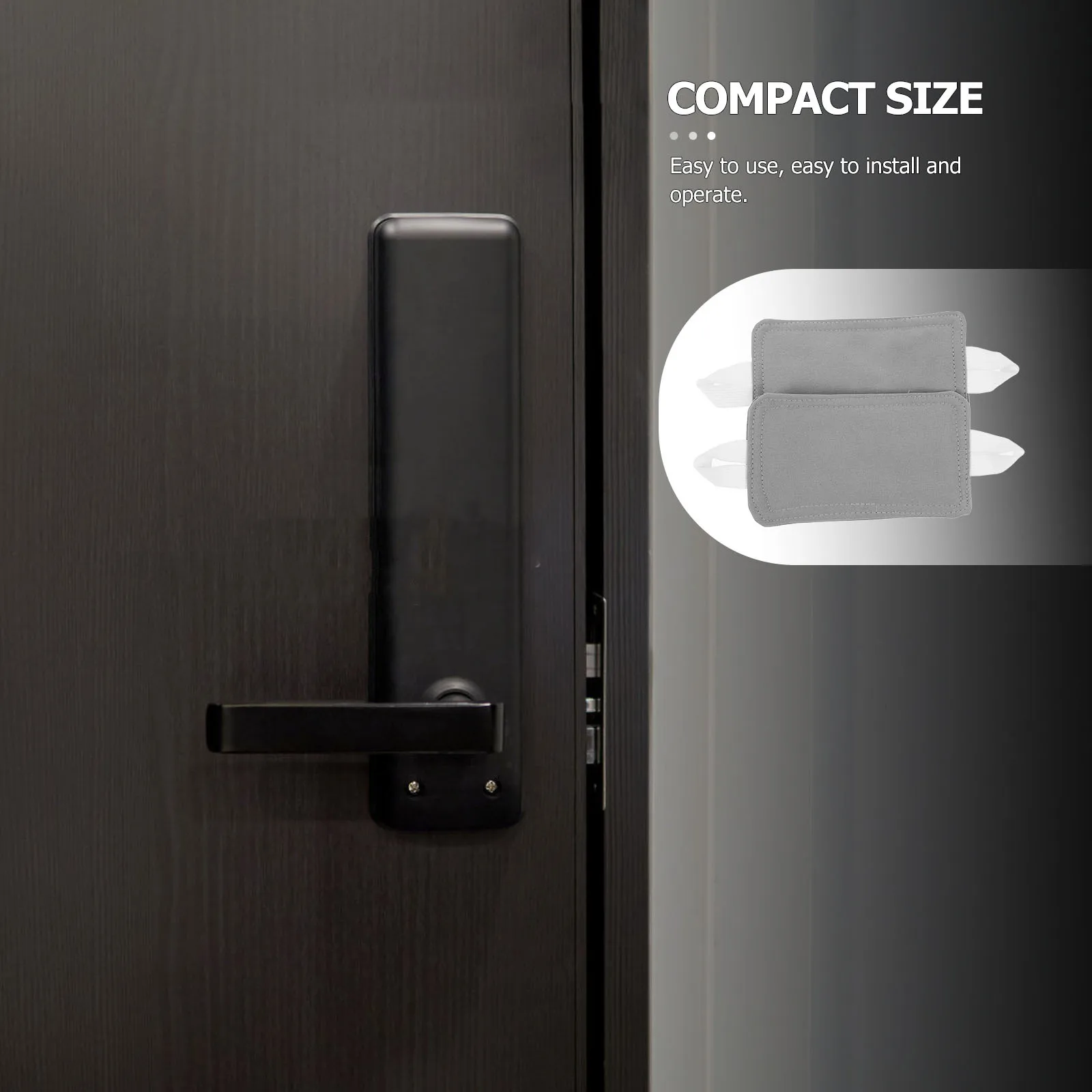 

2pcs Door Closer Cushion With Elastic Strap Adjustable For Bedroom Nursery Room Household Door Slam Stopper Noise Reducing