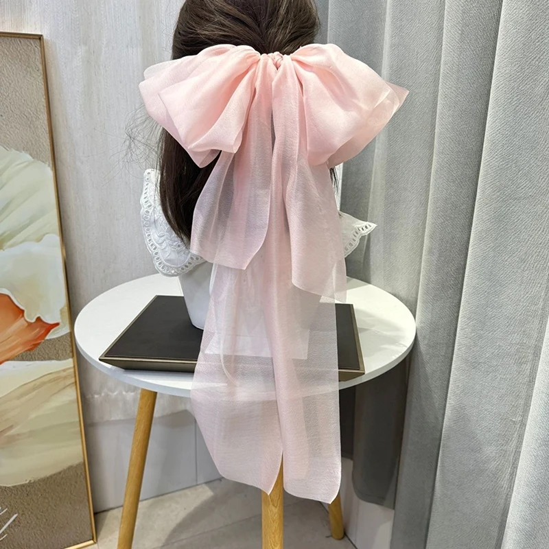 أزياء سوبر الجنية الشريط Bowknot مشبك شعر الأميرة الحلو الصيف كليب الراقية جو أغطية الرأس إكسسوارات الشعر