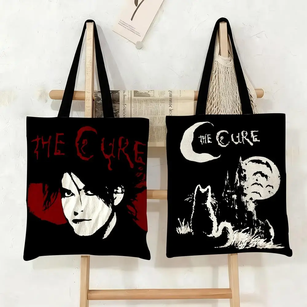 Band The C-Cure Storage Bags Double-Sided Print Canvas Tote Bag Fashion Large Capacity Women's Shoulder Handbag