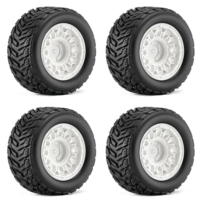 ABUM-Replacement RC Off Road Buggy Tires Wheel Tyres For 1/14 1/16 Scale For MJX RC Monster Truck ARRMA Mini Kraton TRAXXAS Whit