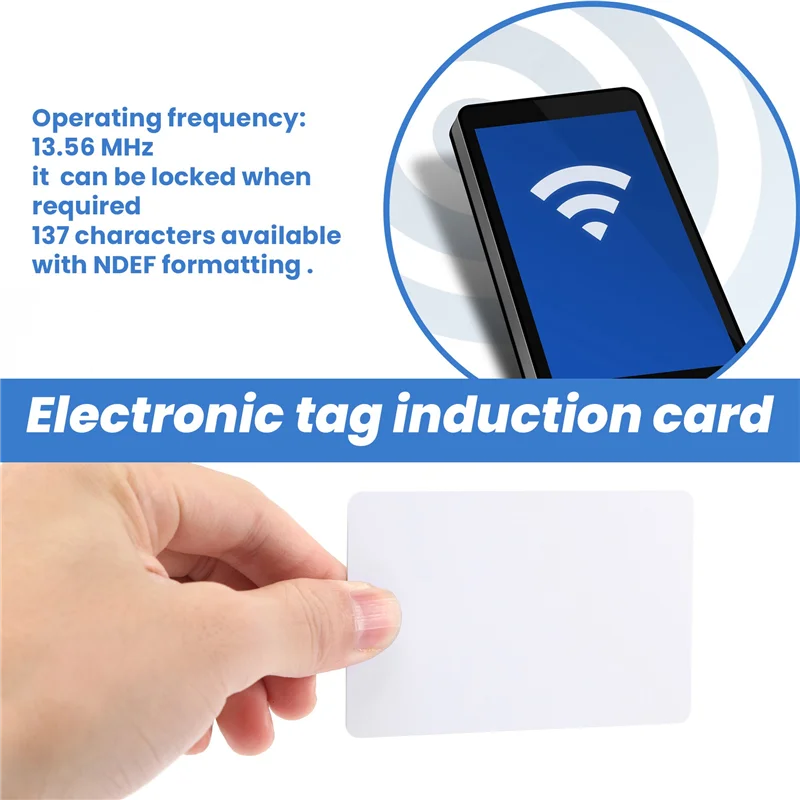 【Hot Ltem】20Pcs NFC Cards White Blank For NTAG215 PVC Tags Waterpoof 504Bytes Chip Sticker