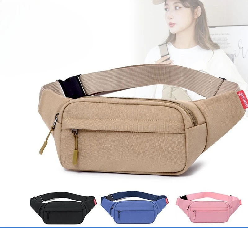 

Men's and women's chest bag waist hanging leisure single shoulder zipper cross body large capacity Oxford cloth wear-resistant