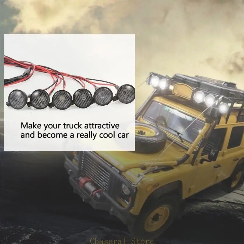 

E7CE 6 LED RC Lighting for Decoration of RC Car Make Your Truck Attractive