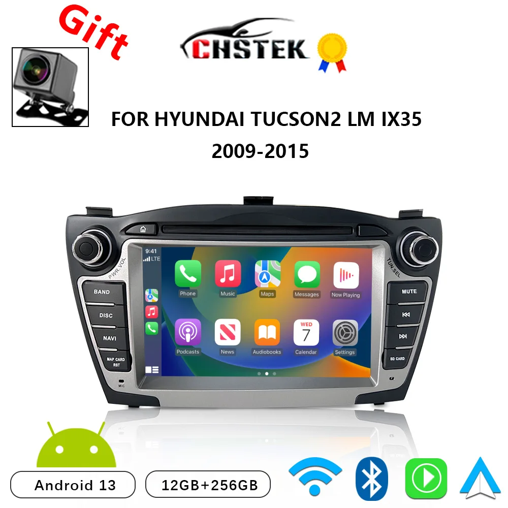 CHSTEK Car Radio For Hyundai IX35 Tucson 2 LM 2009-2015 Stereo Android 13 Carplay Navigation Bluetooth WIFI 4G Multimedia Player