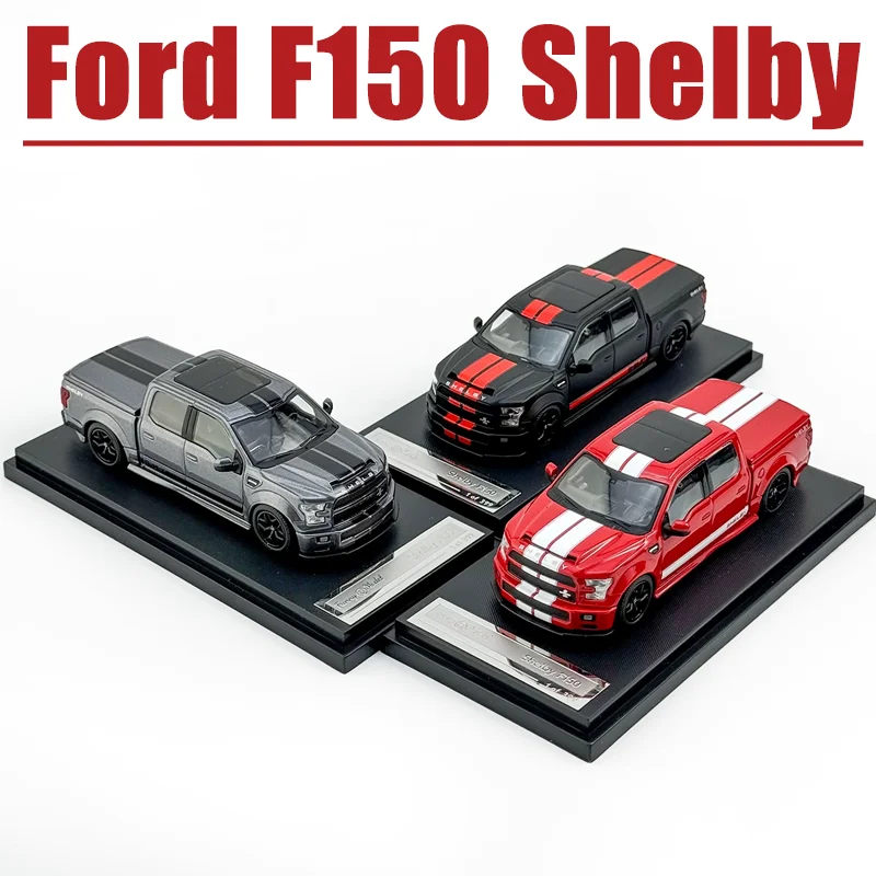 Funny Model Scale 1/64 Ford F150 Shelby Alloy Toy Motor Vehicle Diecast Metal Model Gifts