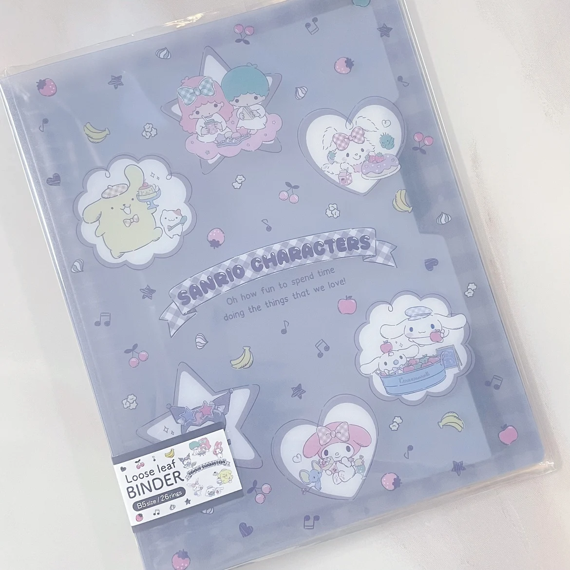 Miniso Sanrio Kuromi My Melody Cinnamoroll New B5 Large-capacity Creative Loose-leaf Notebook Student Notebook