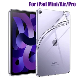 For iPad 10th 10.9 2022 7 8 9th Gen 10.2 Air 5 6 13 Case TPU Silicon Transparent Cover For iPad Pro 9.7 10.5 11 13 Mini 3 4 5 6