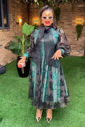 African Dresses for Women 2024 Spring Print Africa Clothing Evening Party Dress Dashiki Ankara Outfit Robe Elegant Plus Size