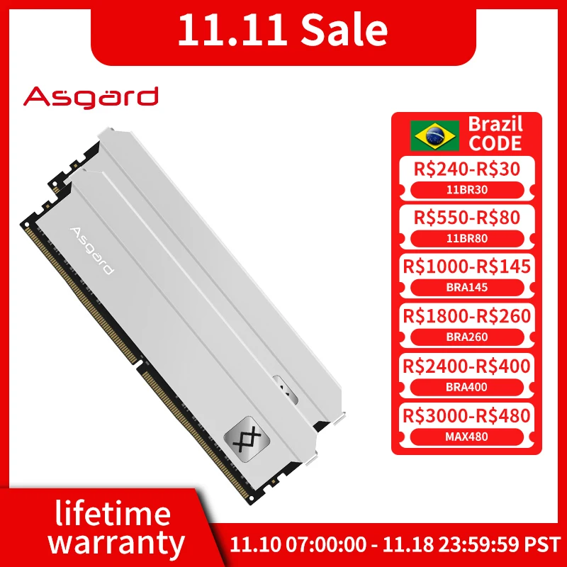 Asgard Freyr Series DDR4 RAM 8GB 16GB 32GB 8GBX2 16GBX2 3200MHz 3600MHZ 4000MHZ CL14 16 18 Internal Memory Dual-channel Desktop