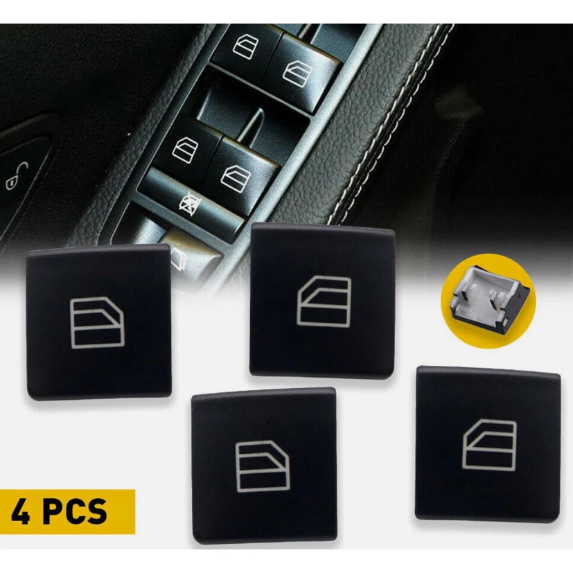 

4 PCS For Mercedes Benz A B C E GLA GLK Class W176 W204 W207 W156 X204 Interior Car Window Regulator Switch Button Cover Cap