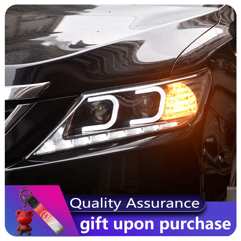 

Car Styling For Toyota Camry 2012-2014 Front Lamp DRL Headlight Turn Signal Highlight Dynamic LED Projector Len Auto Accessories