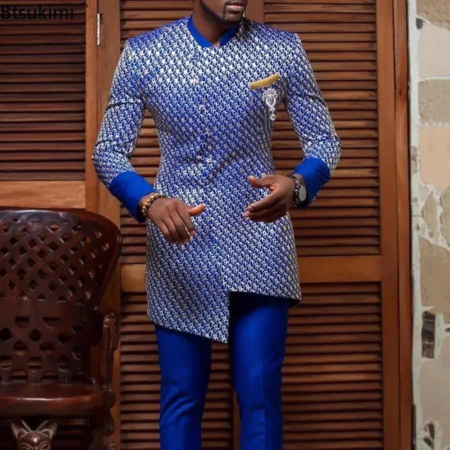 

Мусульманские топы 2025 года, мужские рубашки с длинными рукавами и воротником-стойкой в этническом стиле, повседневные тонкие блузки с неровным подолом, мужской топ из Марокко Дубая