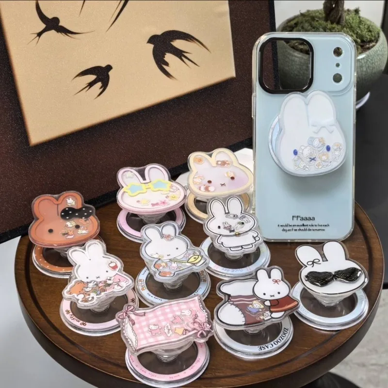 Cartoon Kawaii New Creativity Mobile Phone Holder TV Drama Chasing Tool Adjustable Good Looks Easy To Use Firm hands free Miffy