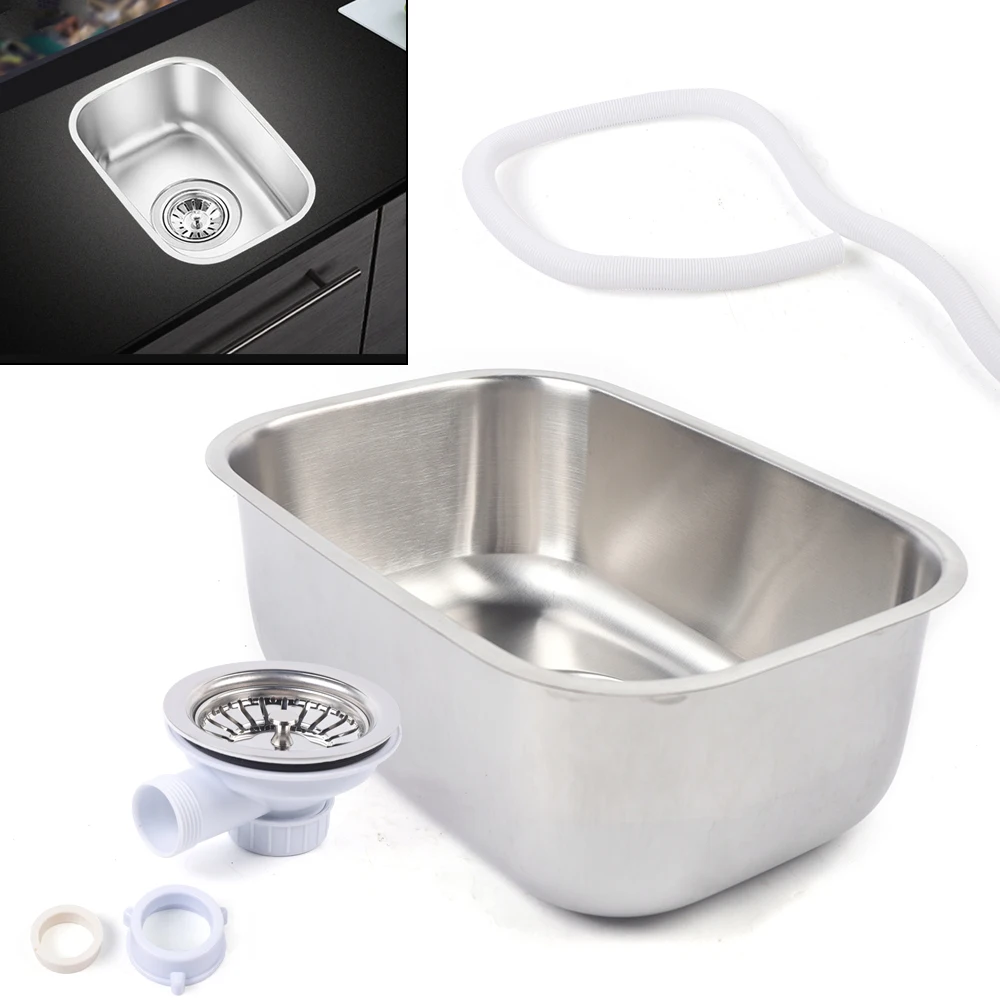 Stainless Steel Kitchen Sink Hand Wash Basin, Drop In 12.6x8.7x4.7inch Top Mount Deep Sinks for RV Caravan Camper Boat