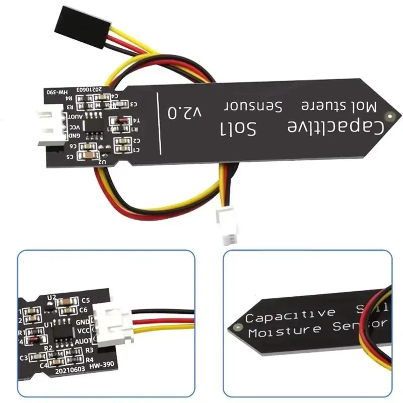 10PCS Capacitive Soil Moisture Sensor Module Corrosion Resistant 3.3-5.5V For Arduino Moisture Detection Garden Watering-AEF7